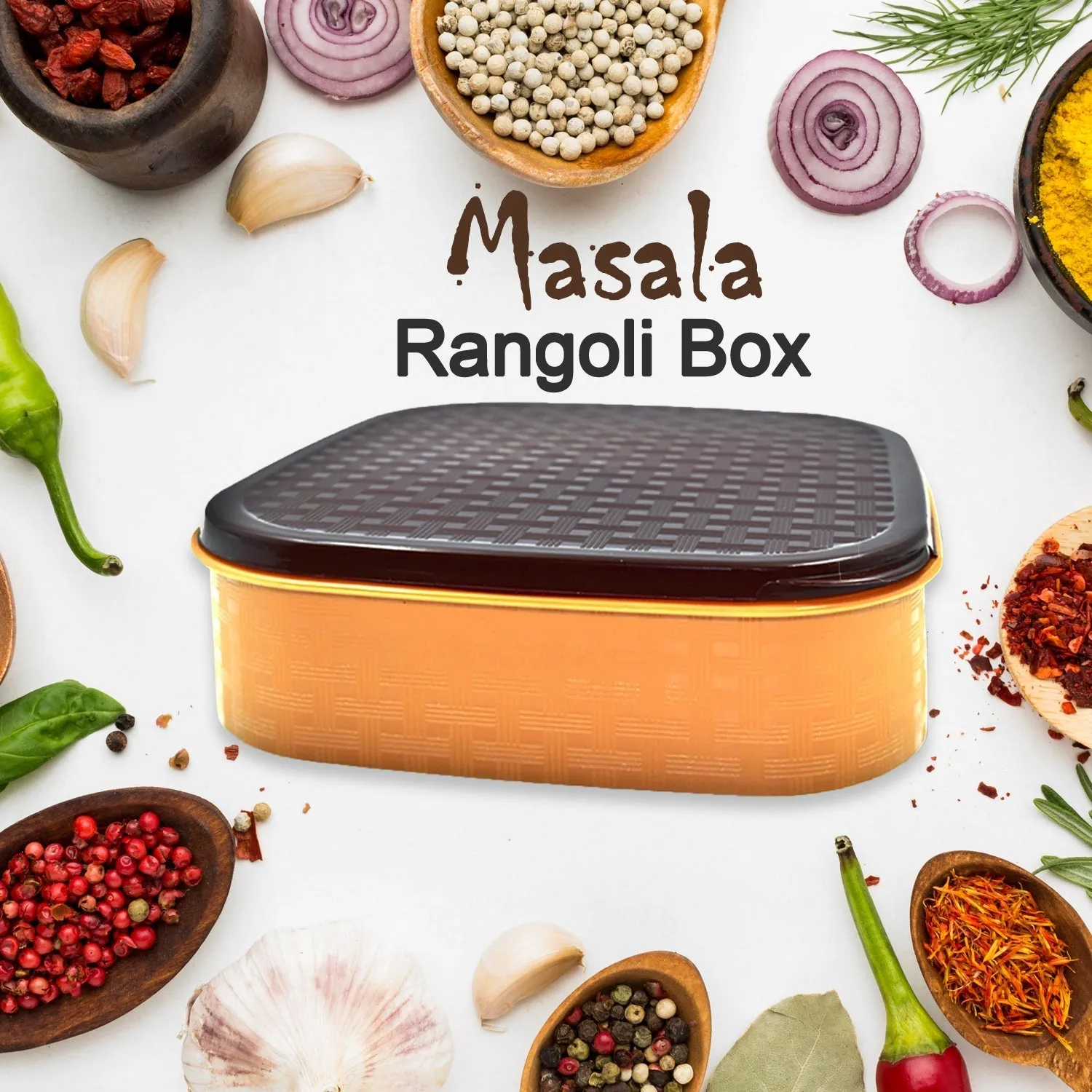 2543 Masala Rangoli Box Dabba for keeping Spices