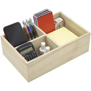 3 Compartment Organizer Box (Unfinished Wood)