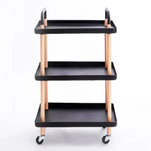 3-Tier Plastic Kitchen Tea Trolley With Wheels