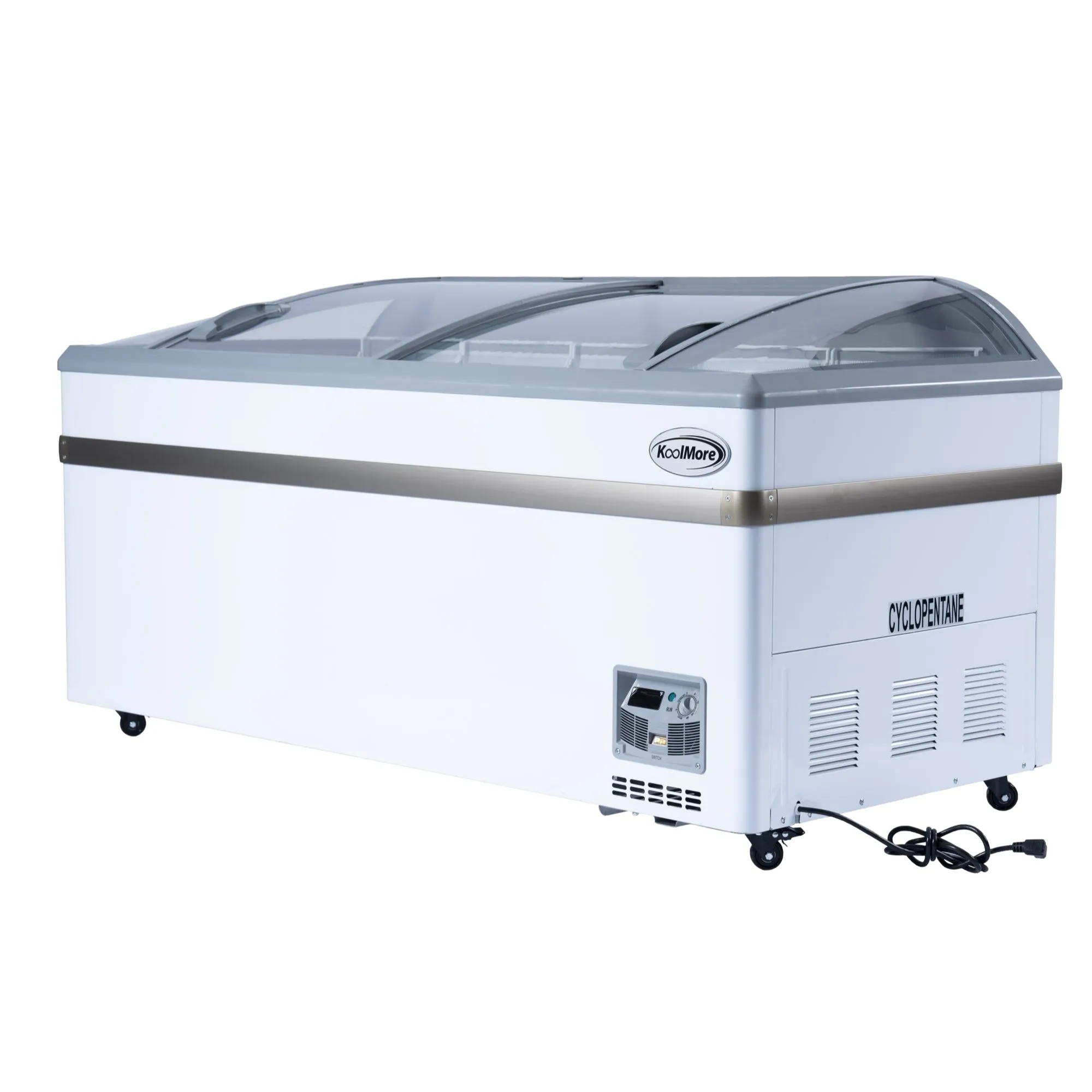 65 Inch Manual Defrost Island Chest Freezer in White, 16 cu. ft. (KM-ISCF-65MD)