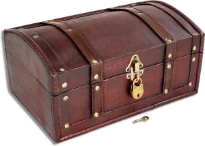 Brynnberg Pirate Treasure Chest Storage Box Flander Durable Wooden Treasure Chest