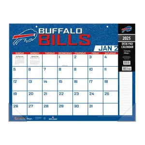 Buffalo Bills Desk Pad 2025 Calendar