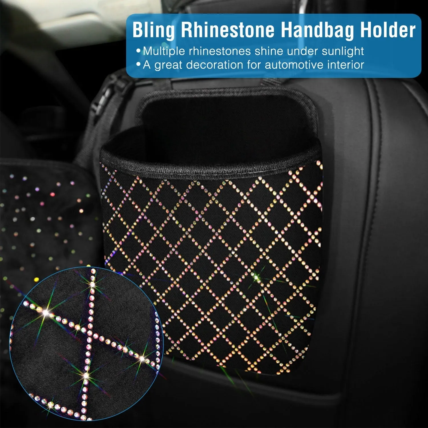 Car Handbag Purse Holder Front Seat Storage Net Bag