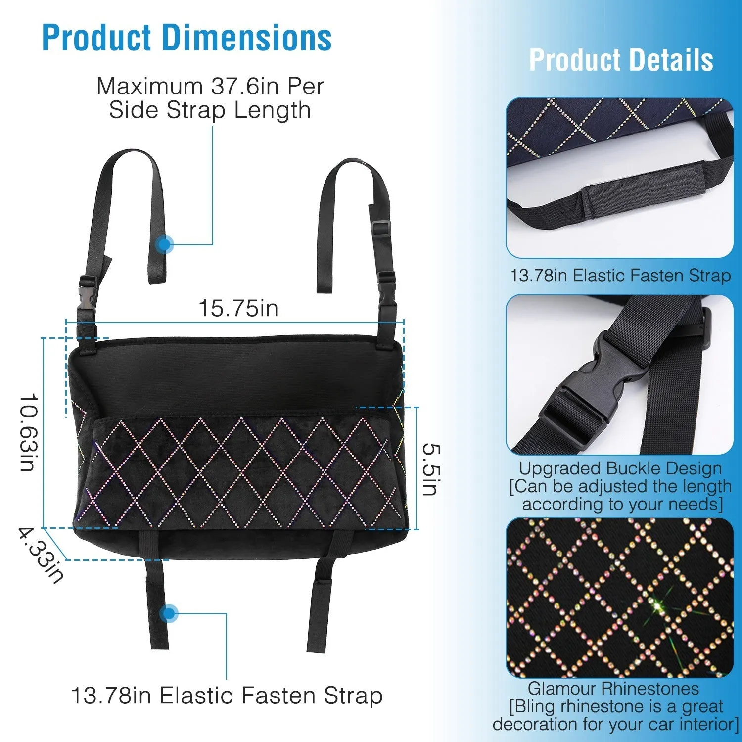 Car Handbag Purse Holder Front Seat Storage Net Bag