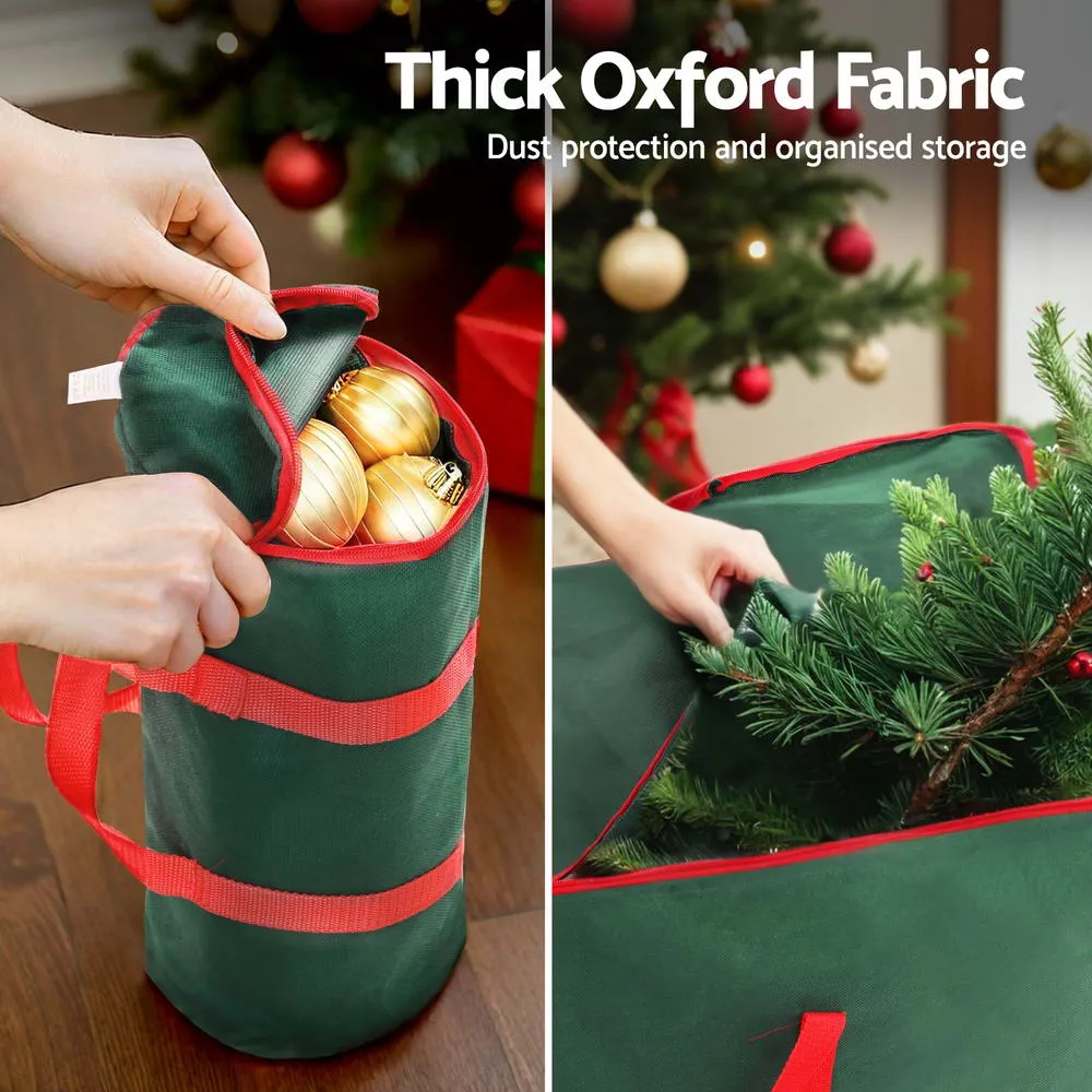 Christmas Tree Baubles Storage Bag Set Ornaments Container Box