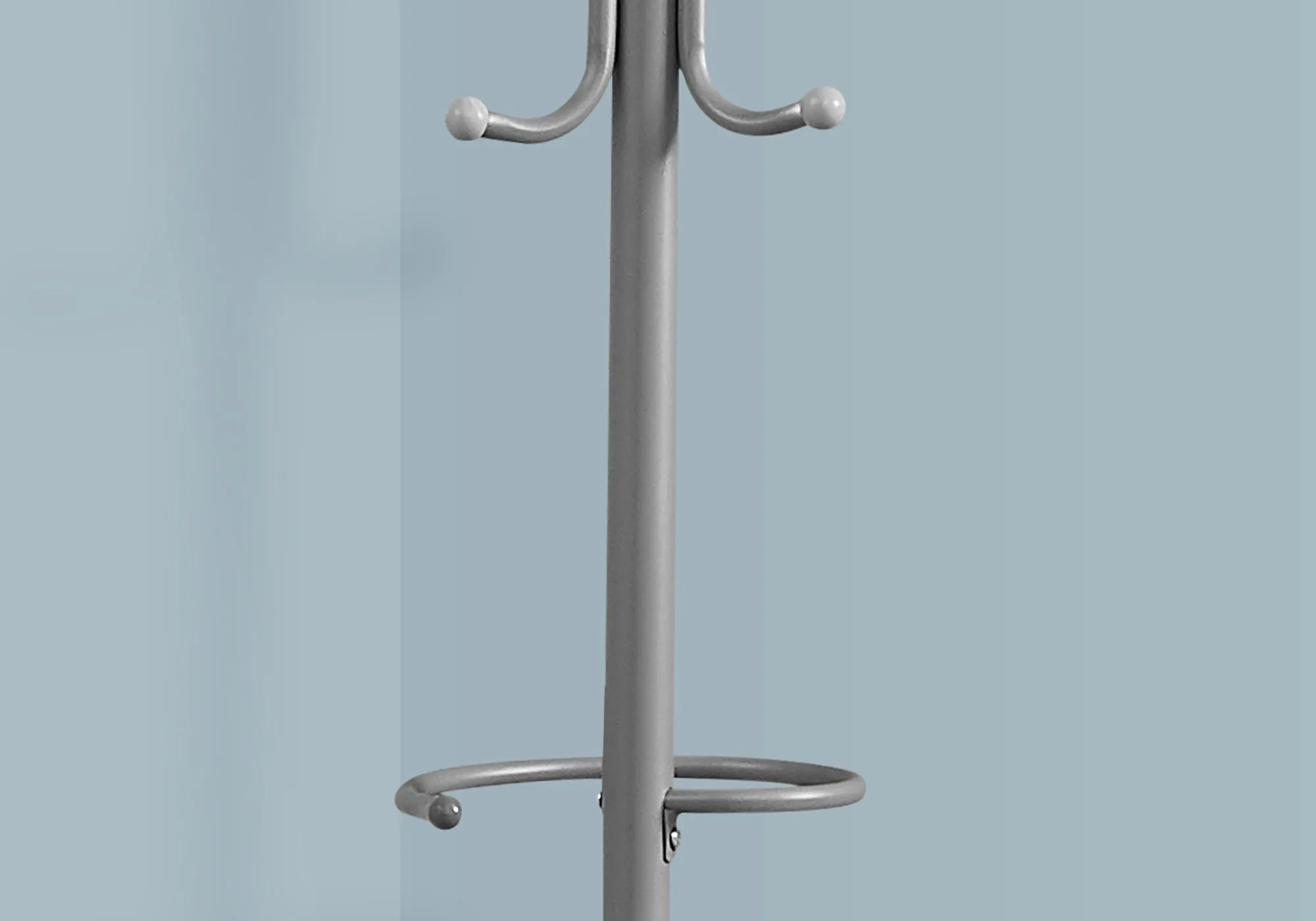 Coat Rack - 68"H / Silver Metal