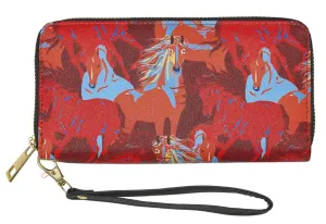 Colorful Horses Clutch Wallet