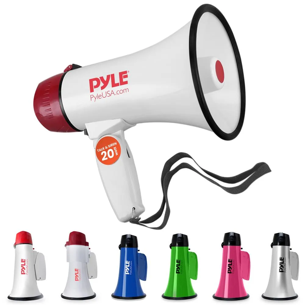 Compact Megaphone Speaker, Battery Operated, Siren Alarm Mode, Volume Control