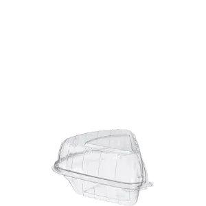 Dart C54HT1: 5 x 6 OPS Plastic Pie Wedge Container - Clear (250 Per Case)