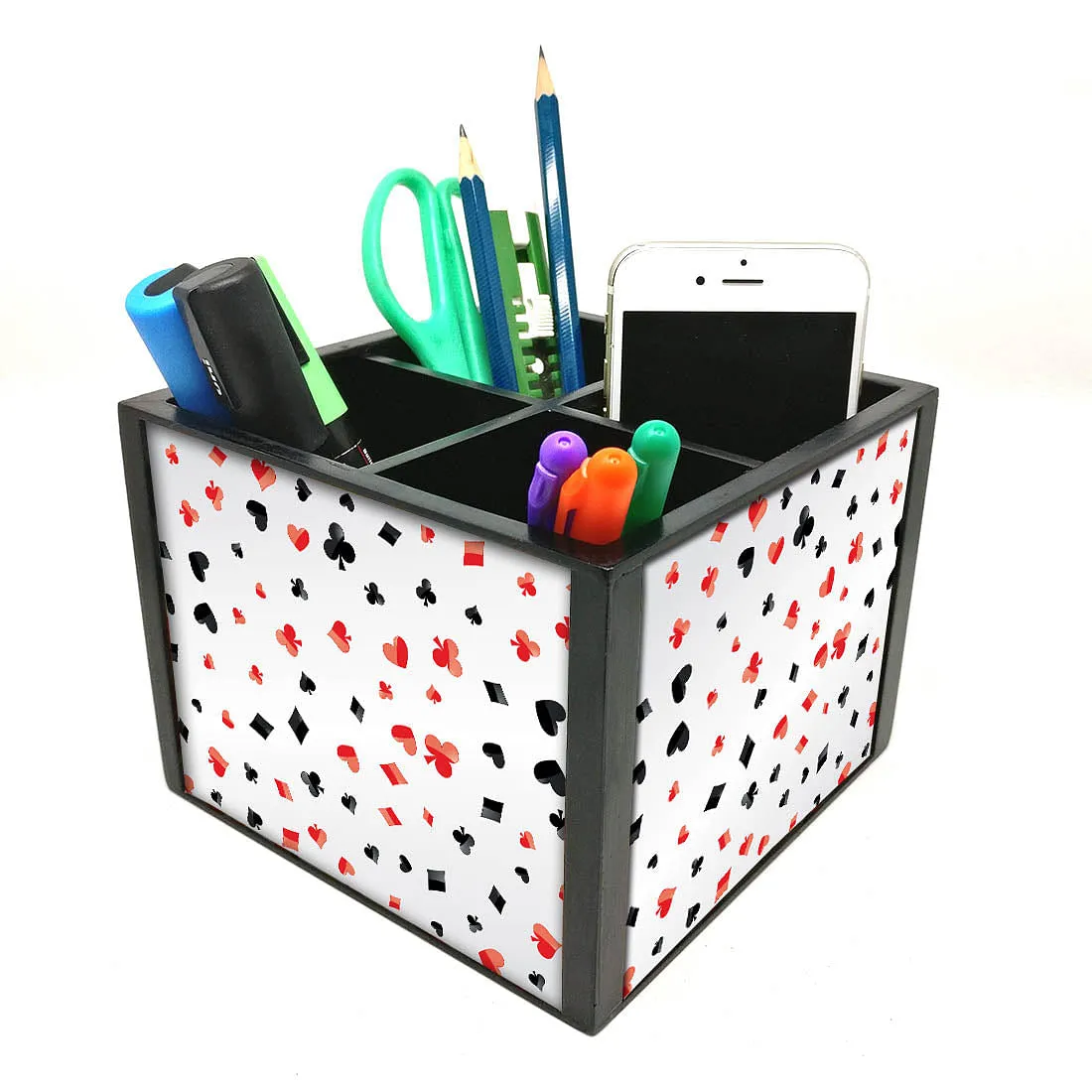 Desk Organizer For Stationery -  Ace And Hearts