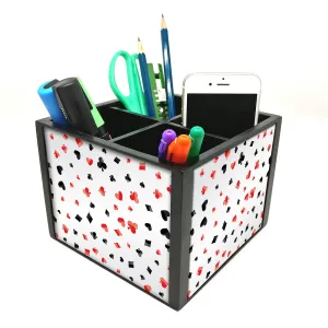 Desk Organizer For Stationery -  Ace And Hearts