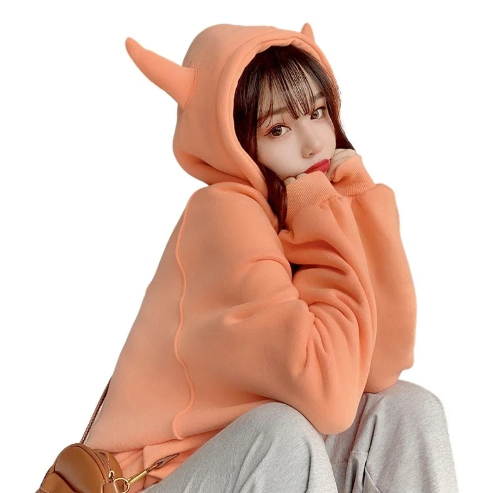 Devil Horns Women's Hoodie: Devilishly fun streetwear