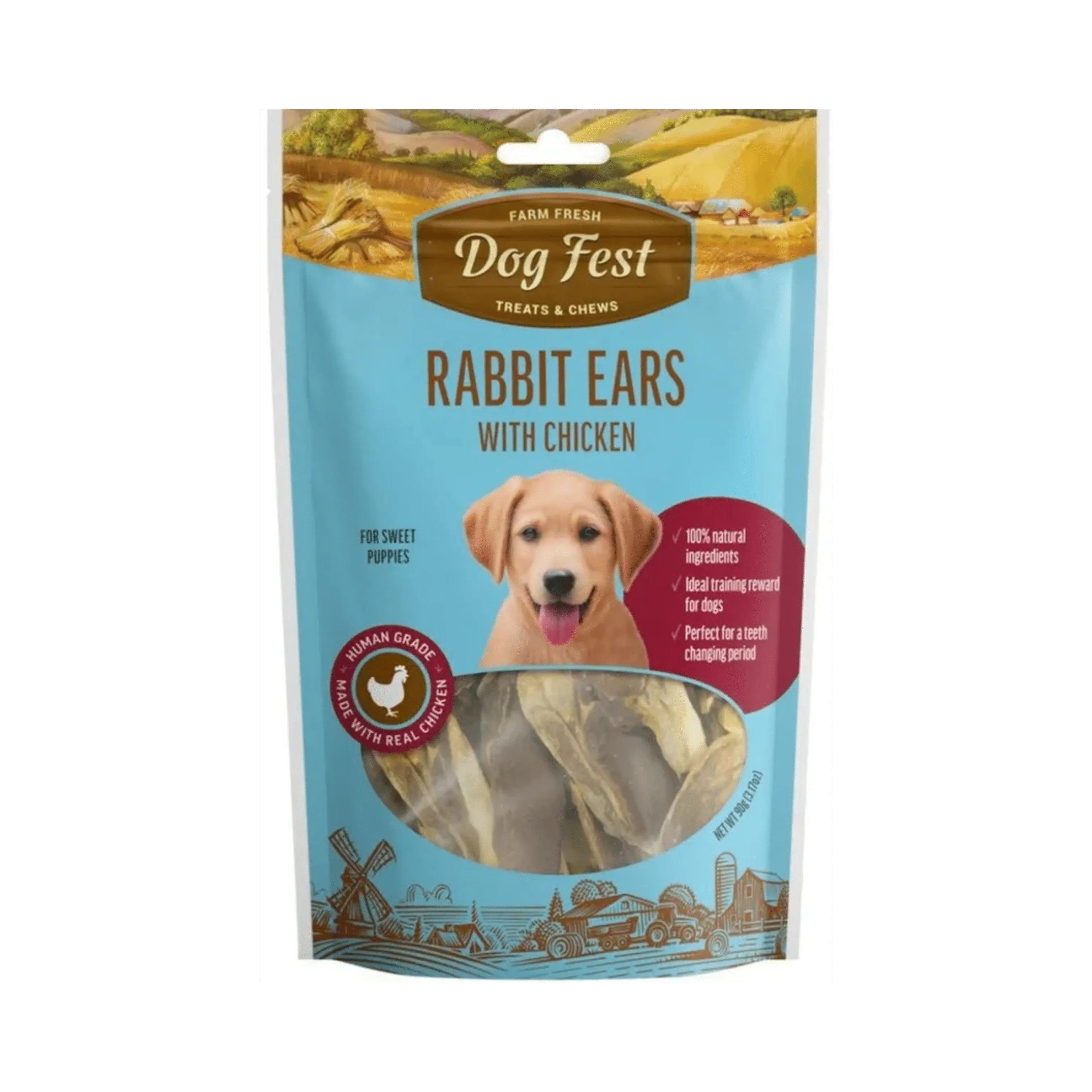 DOGFEST RABBIT EARS WITH CHICKEN TREATS