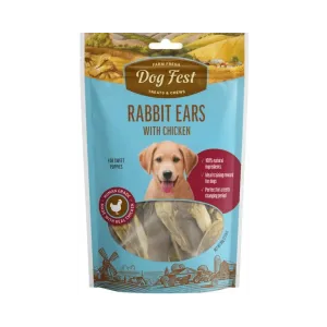 DOGFEST RABBIT EARS WITH CHICKEN TREATS