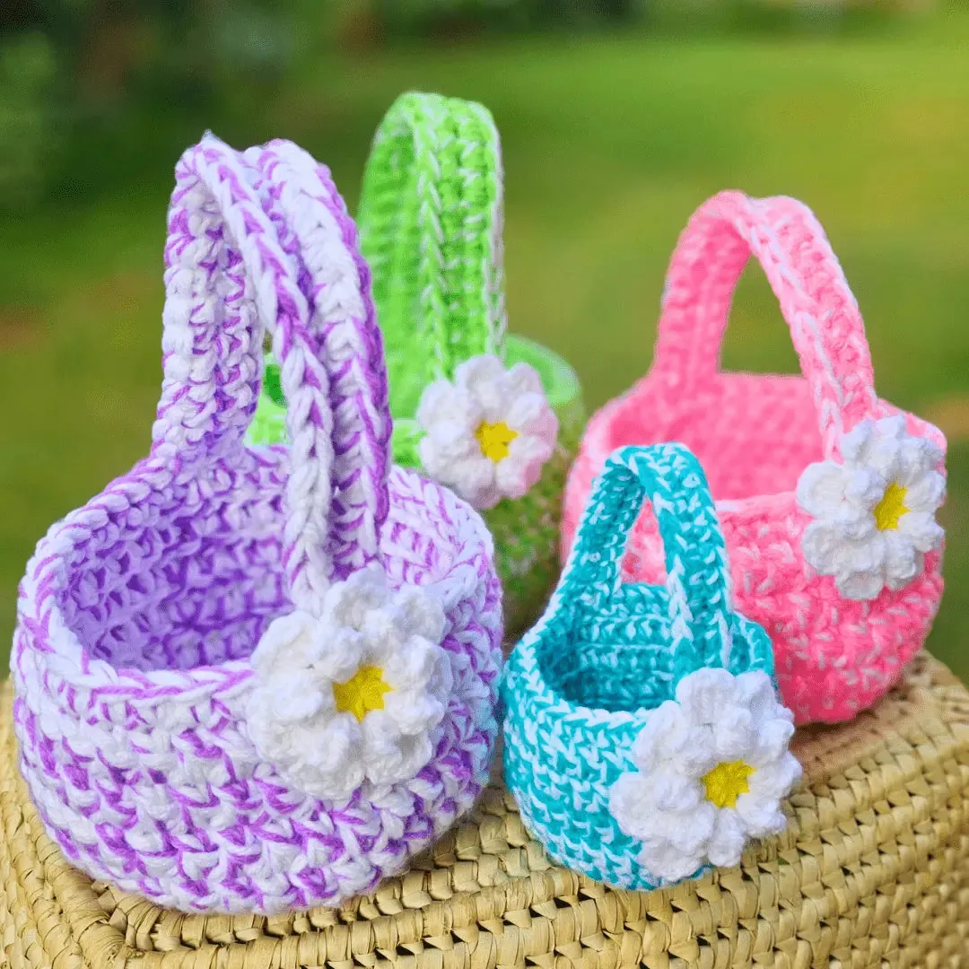 Easy Crochet Easter Baskets