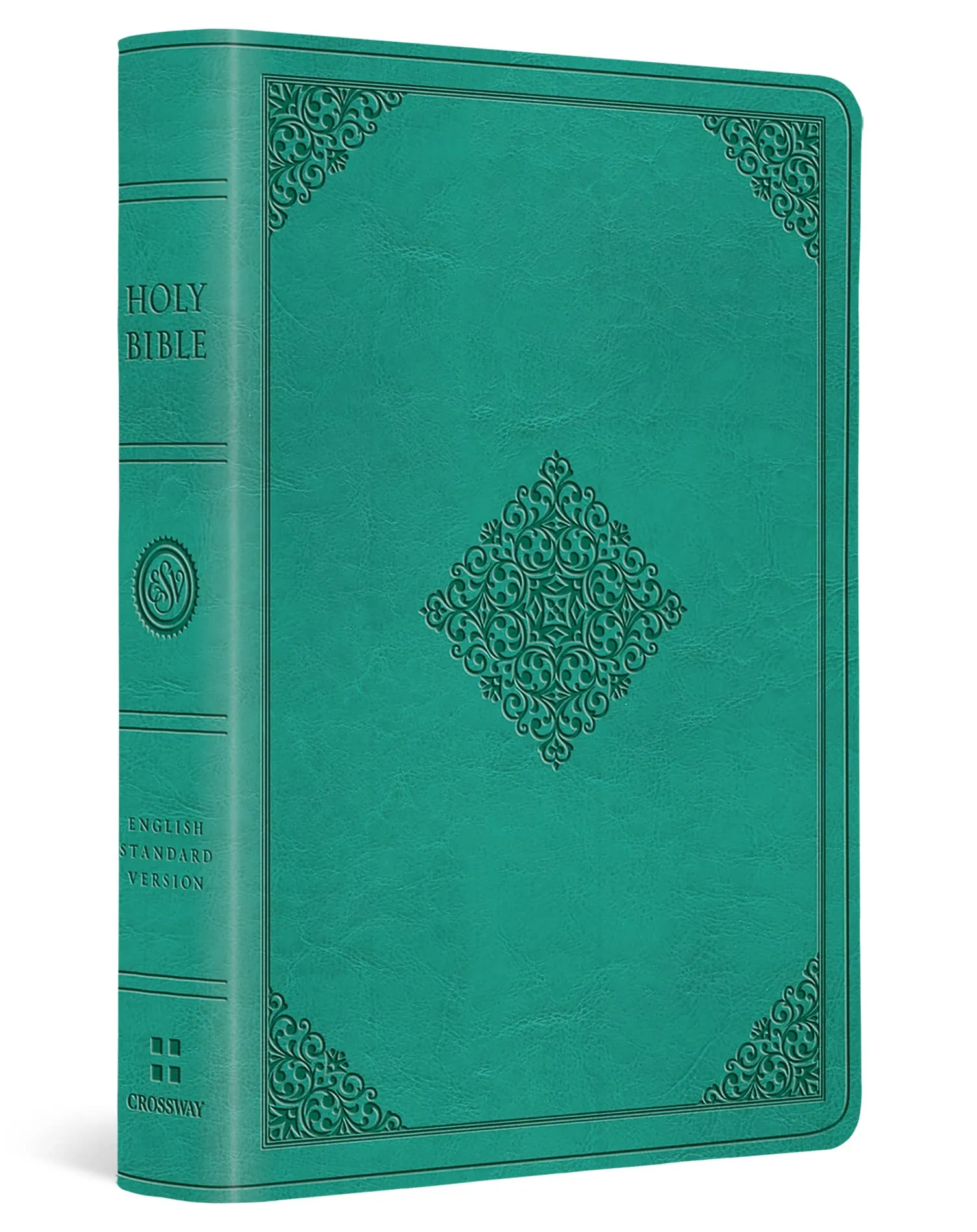 ESV Value Large Print Compact Bible TruTone, Teal, Ornament