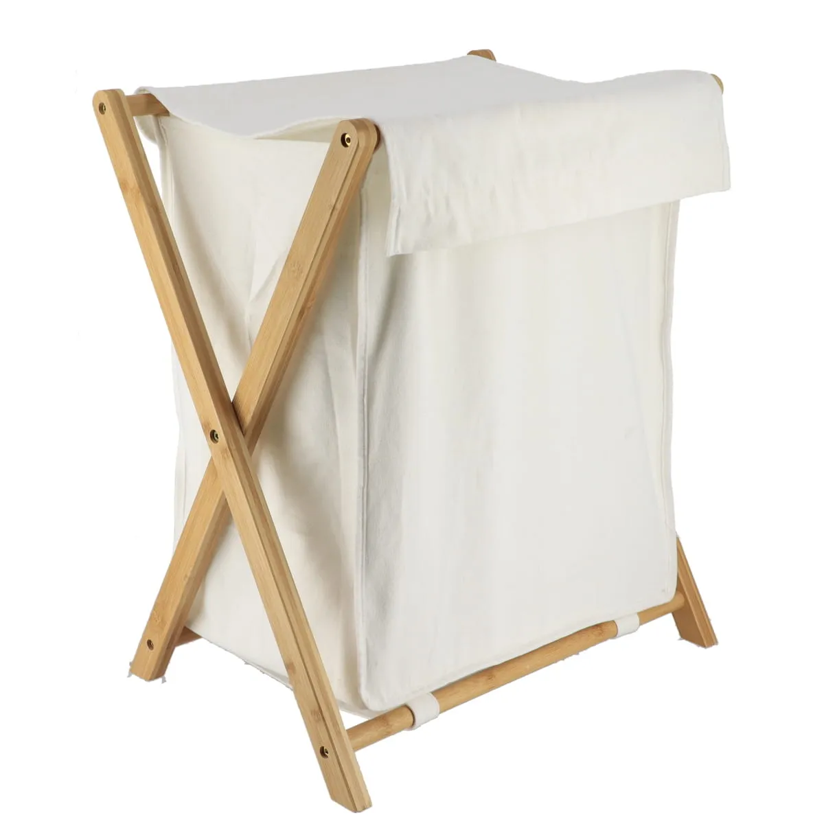 Foldable Bamboo Laundry Basket 54L - 2 Colours