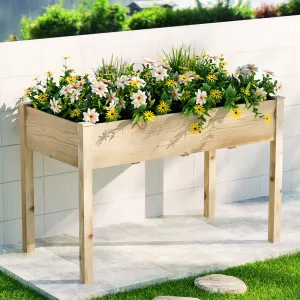 Garden Bed Elevated 120x60x80cm Wooden Planter Box Raised Container