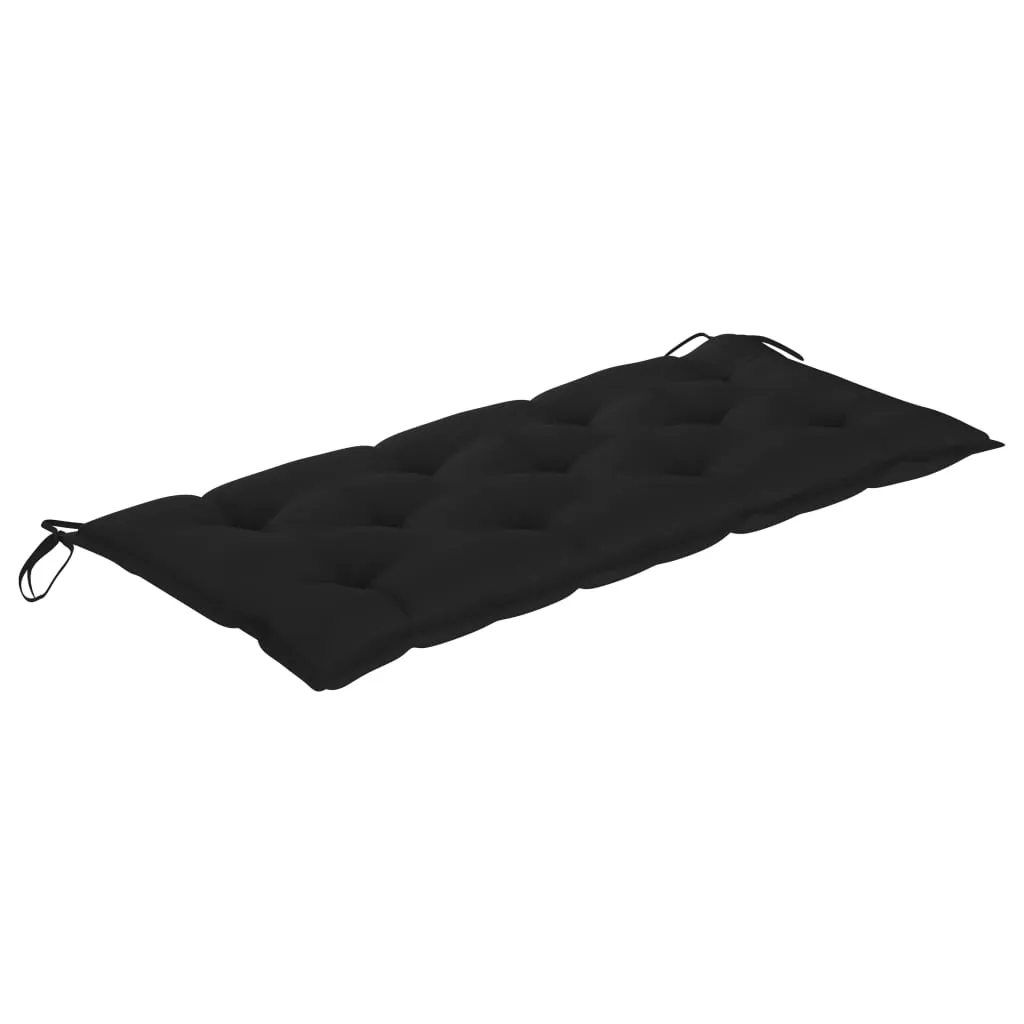 Garden Bench Cushion Black 120x50x7 cm Fabric