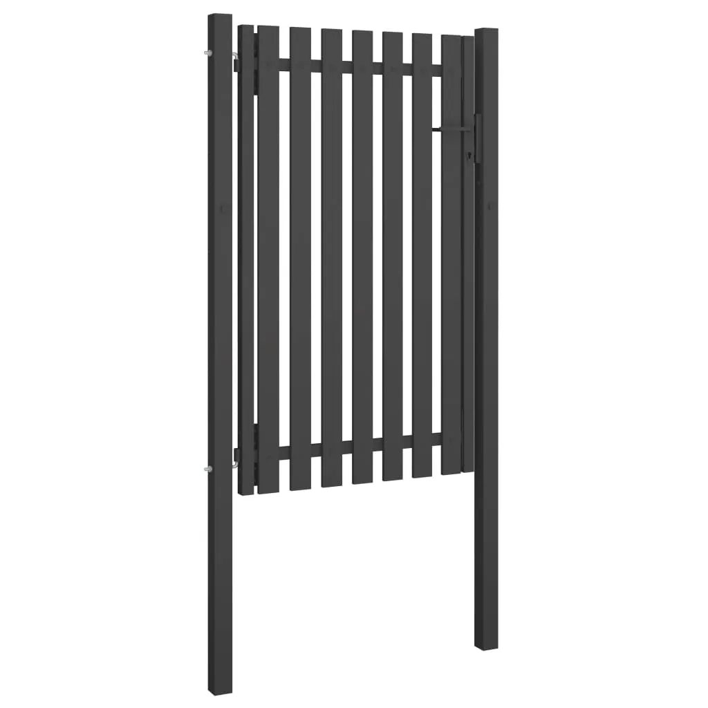 Garden Fence Gate Steel 1x2 m Anthracite