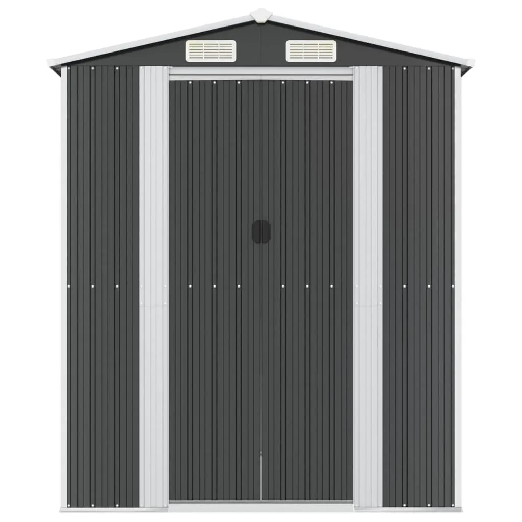 Garden Shed Anthracite 192x606x223 cm Galvanised Steel