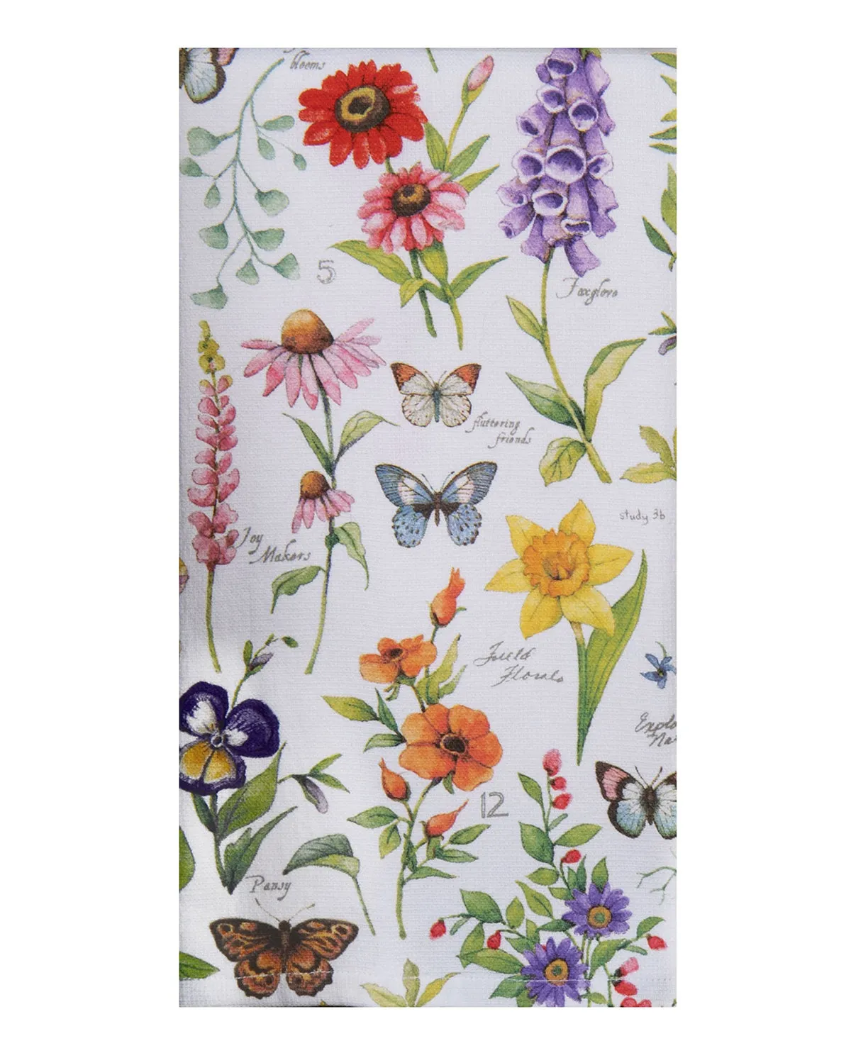 Garden Walk Floral Toss Dual Purpose Terry Cotton Kitchen Towel