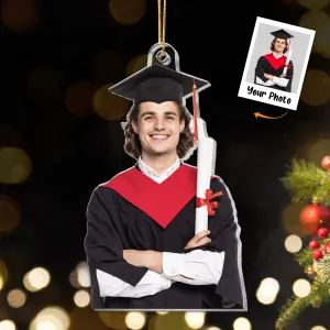 Graduation Ornament Gift For Family Member - Personalized Acrylic Photo Ornament