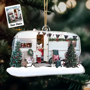 Happy Camping For Family & Friends - Personalized Acrylic Photo Ornament