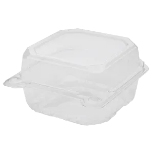 Karat 6''x6'' PET Plastic Hinged Containers - 500 pcs