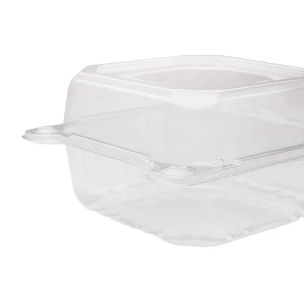 Karat 6''x6'' PET Plastic Hinged Containers - 500 pcs