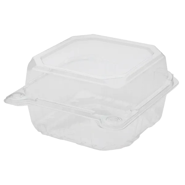 Karat 6''x6'' PET Plastic Hinged Containers - 500 pcs