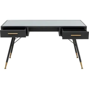 La Gomera Black Metal/Glass Desk