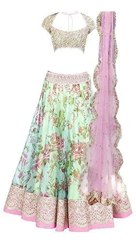 Mahavir Fashion Multi-colour Traditional Kids Wear Lehenga Choli for Girls. (8-12 Yrs)