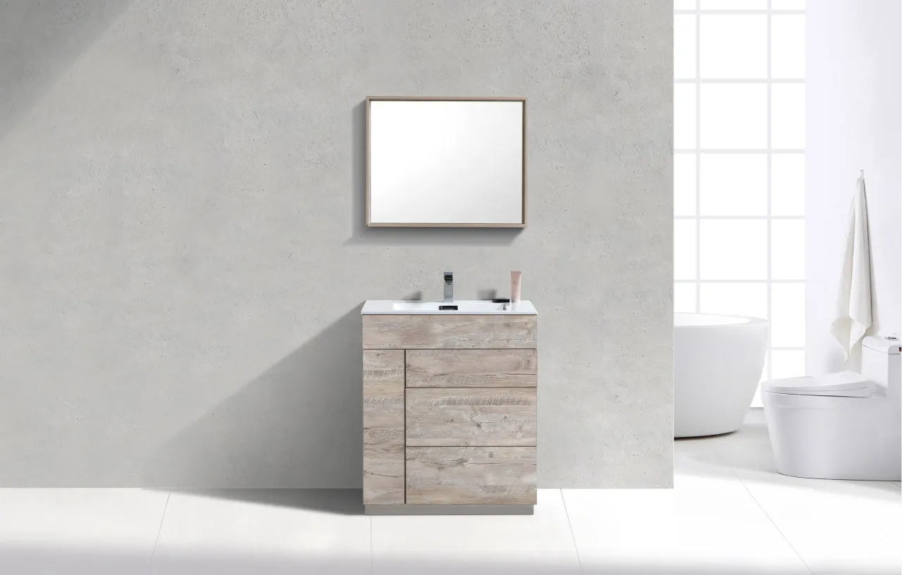 Milano 30" Nature Wood Modern Bathroom Vanity