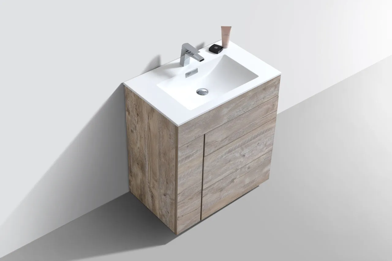 Milano 30" Nature Wood Modern Bathroom Vanity