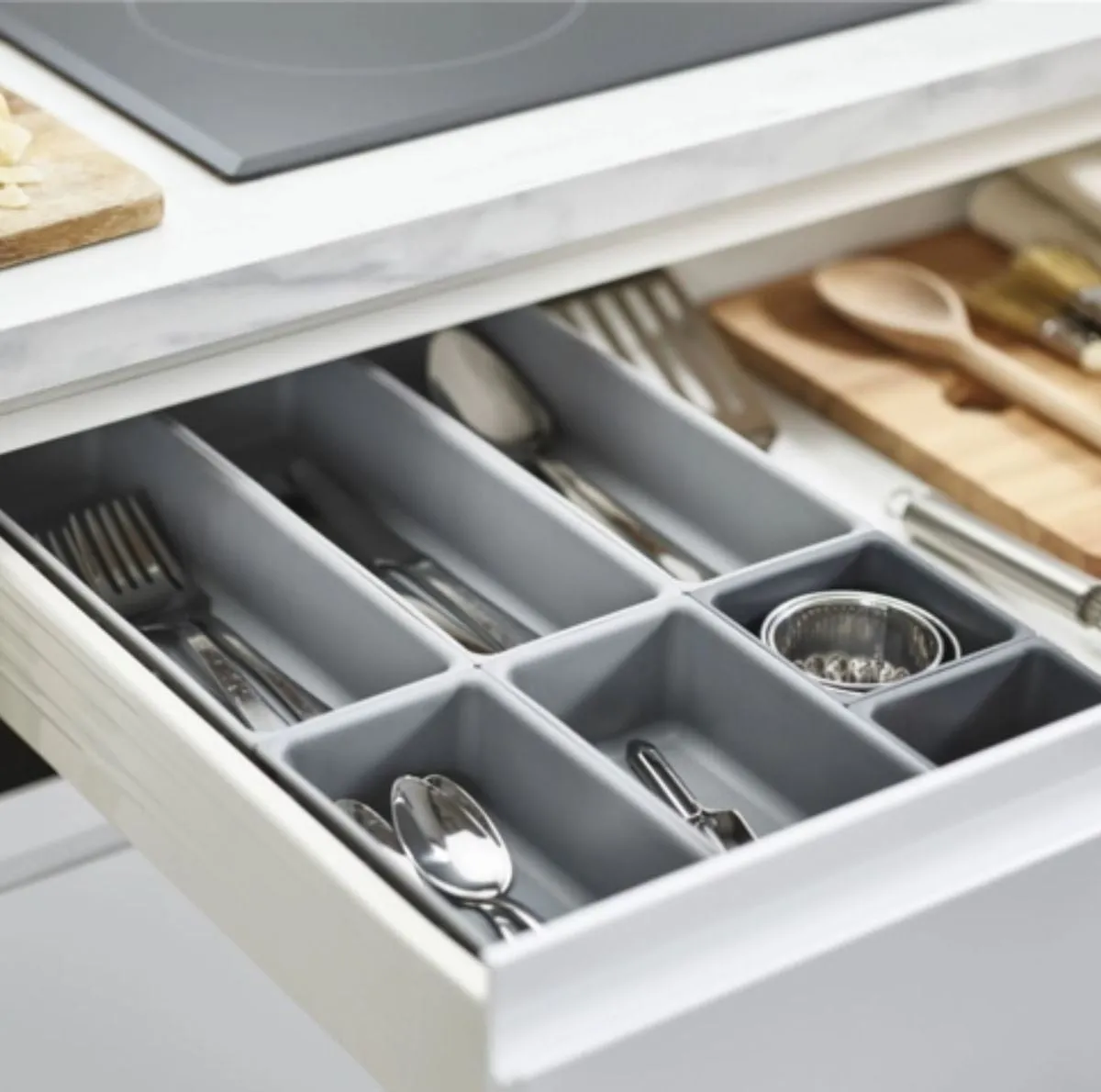 Multi-Purpose Clip-On Adjustable Drawer Storage Organizer Set