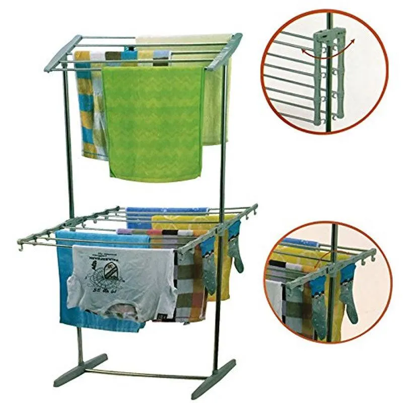 Multifunctional Mobile Folding Clothes Drying Rack F49-8-888