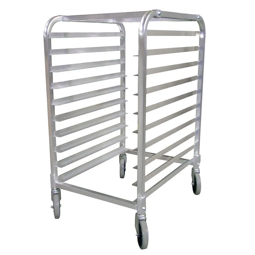 Nella 10-Tier Aluminum Pan Rack / Bun Tray Rack with Curved Top - 22128