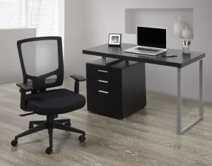 Office Desk & Chair Set, Black