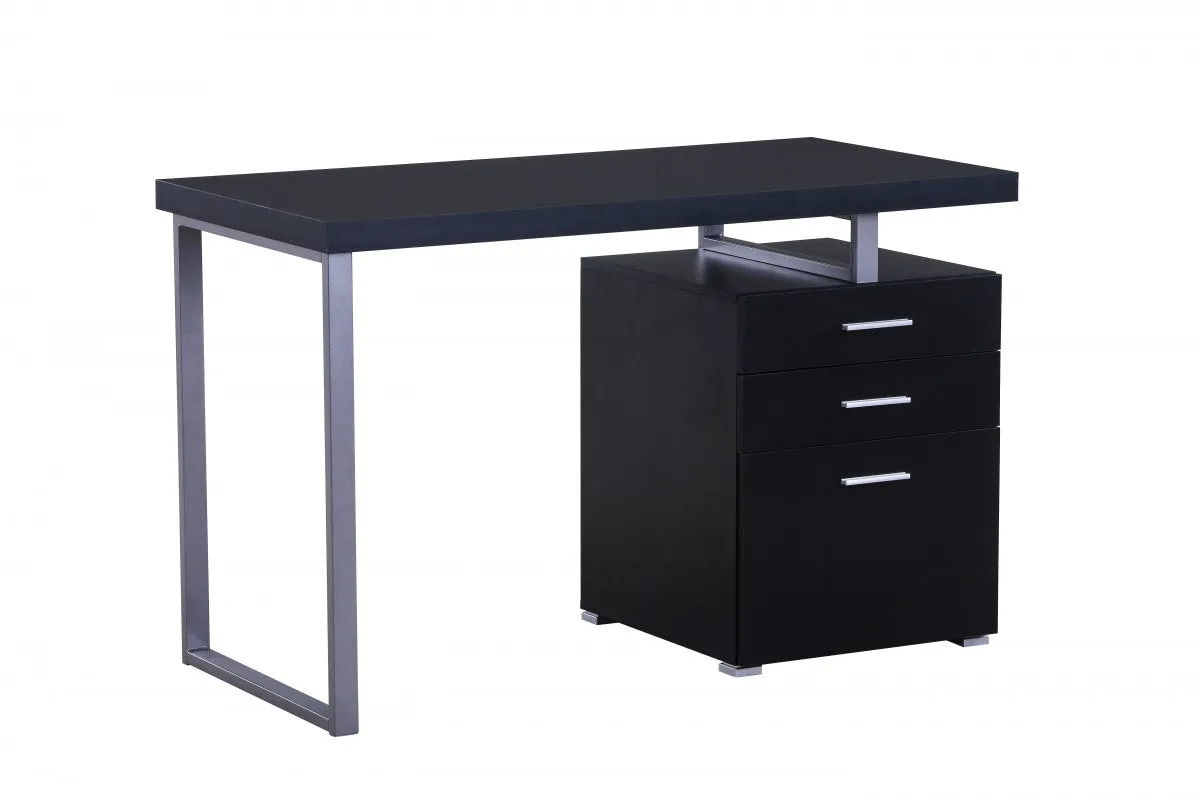 Office Desk & Chair Set, Black