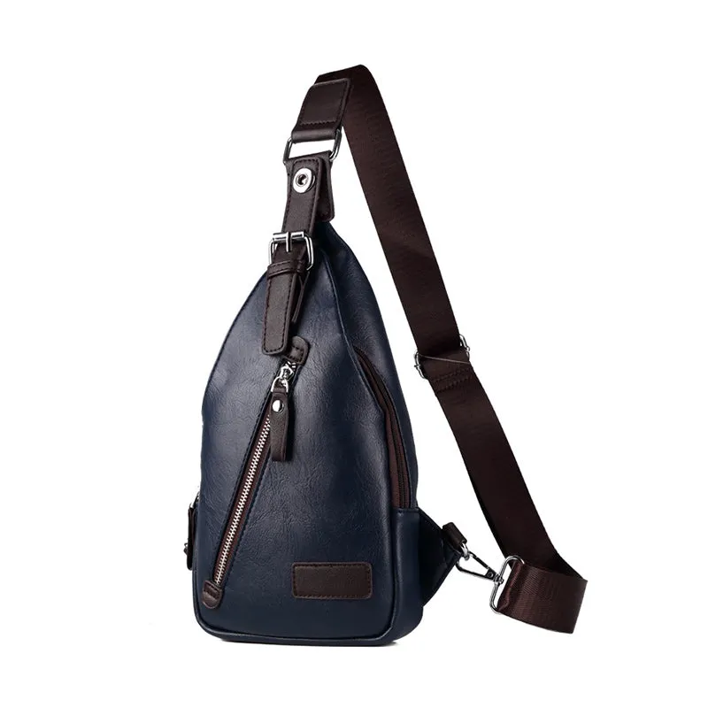 One-shoulder Crossbody Leather Chest Bag