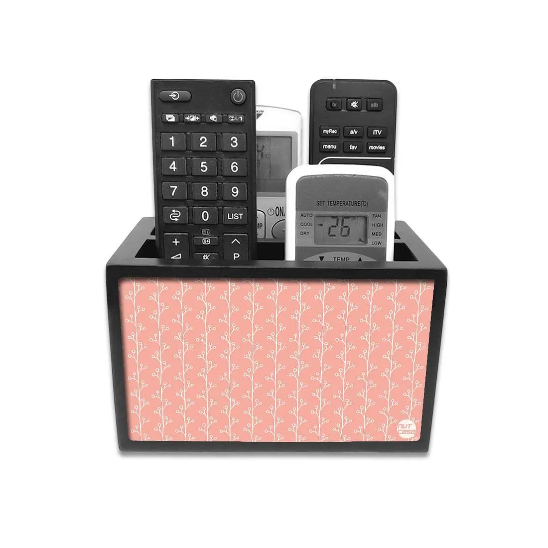 Organizer For TV AC Remotes - Soft Pink Branches