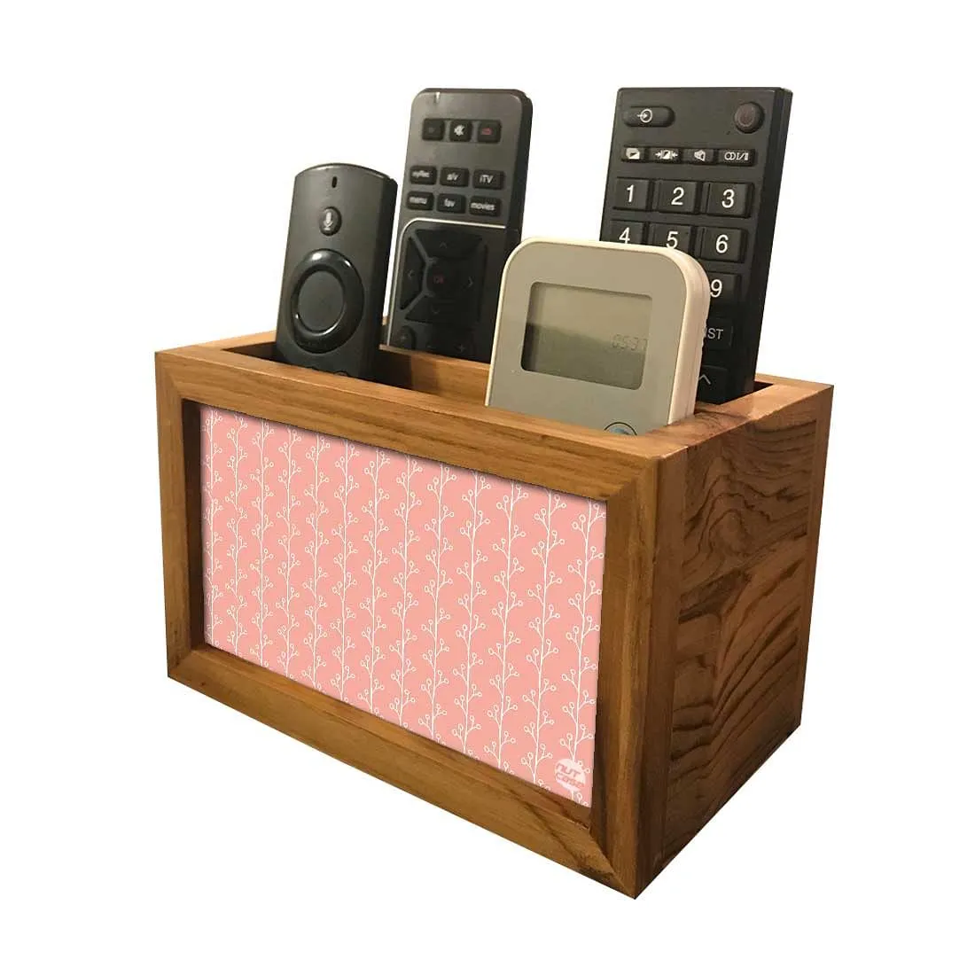 Organizer For TV AC Remotes - Soft Pink Branches