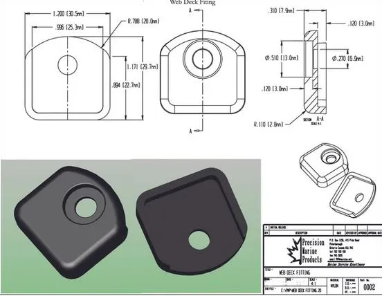 Paluski Web Deck Fitting (pkg of 4)