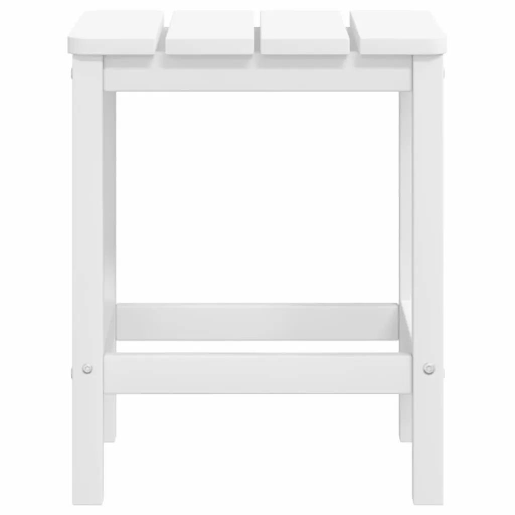 Patio Adirondack Chair with Footstool & Table HDPE White