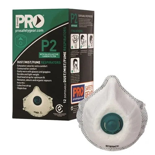 Pro Choice Respirator P2, With Valve & Carbon Filter * Now With Improved Nose Flange * Box of 1 (PC531)