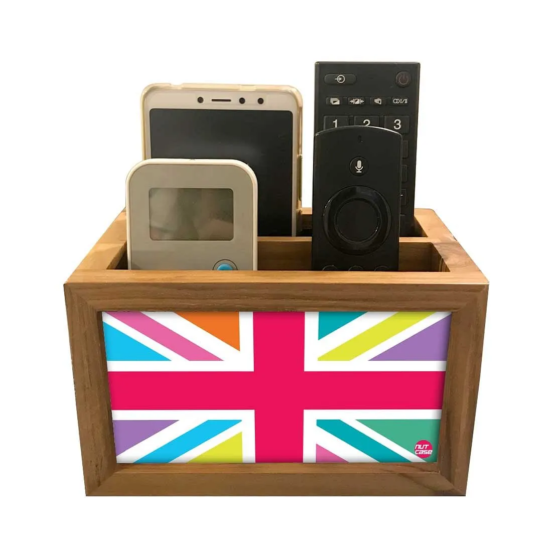 Remote Control Stand Holder Organizer For TV / AC Remotes -  Multicolor Flag