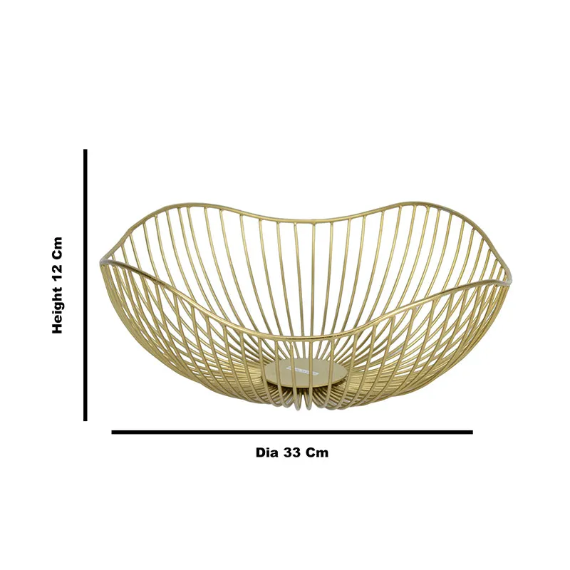 Ruflo Fruit Basket - Gold