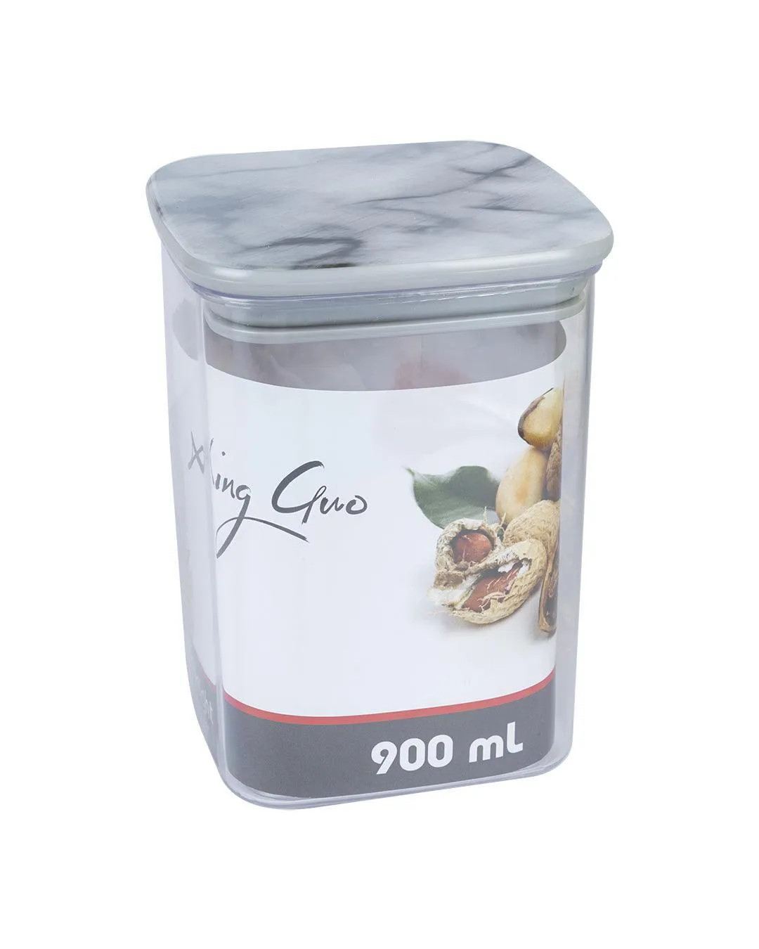 Sealed Jar, Grey, Plastic, 900 mL