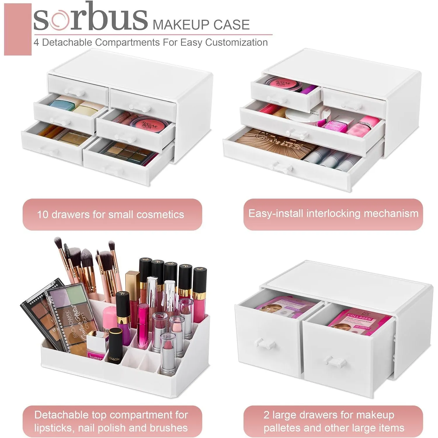 Stackable Makeup Organizer (12 Drawer)